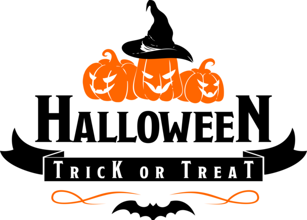 Transparent Logo Halloween Trickortreating Text for Halloween