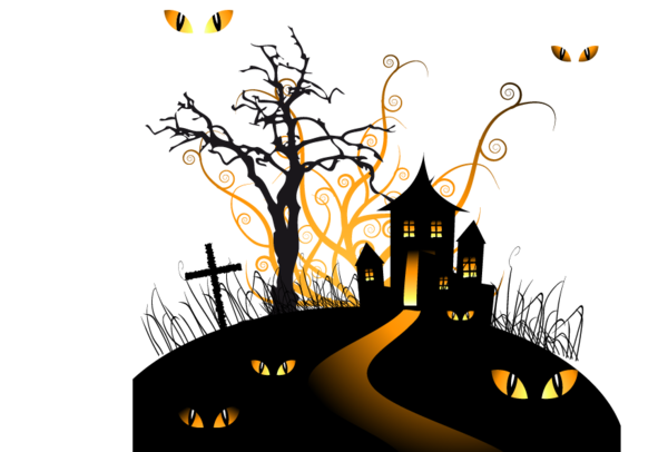 Transparent Light Halloween Painting Design Font for Halloween
