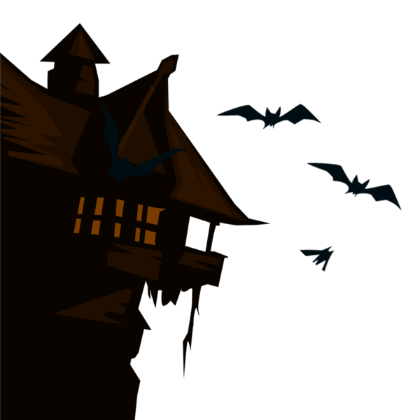 Transparent Casa Loma Halloween House Triangle Angle for Halloween