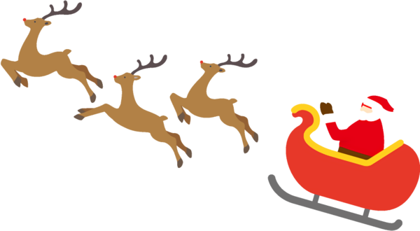 Transparent christmas Deer Reindeer Sticker for santa for Christmas