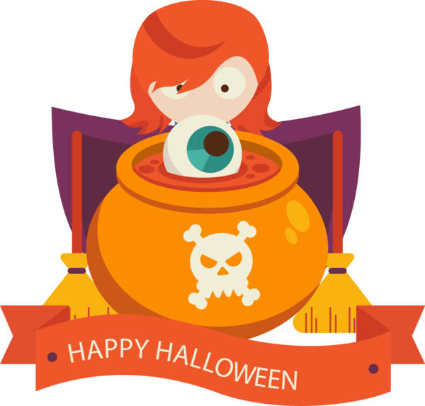 Transparent Halloween Jack O Lantern Party Orange Text for Halloween