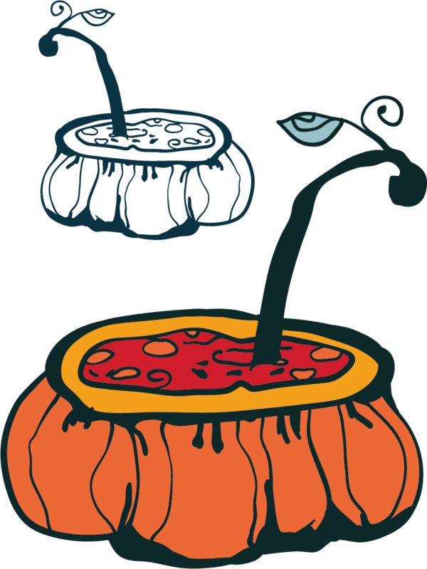 Transparent Halloween Cartoon Painting Area Food for Halloween