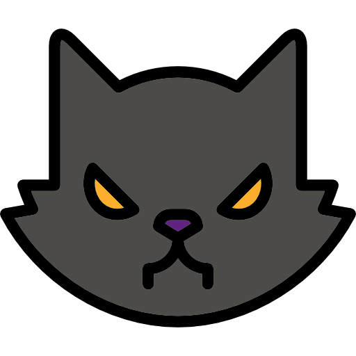 Transparent Cat Superstition Halloween Snout Font for Halloween