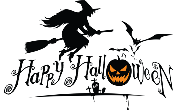 Transparent Halloween Quotation Saying Silhouette Text for Halloween