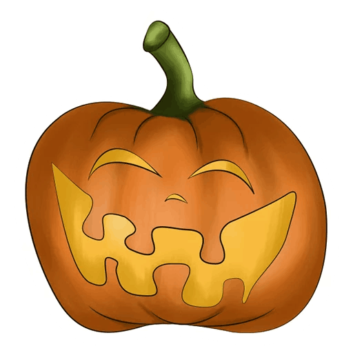 Transparent Jackolantern Halloween Telegram Calabaza Pumpkin for Halloween