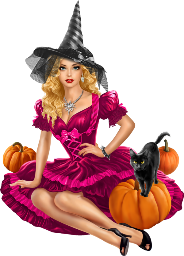 Transparent Halloween Witch Halloween Card Doll Costume for Halloween