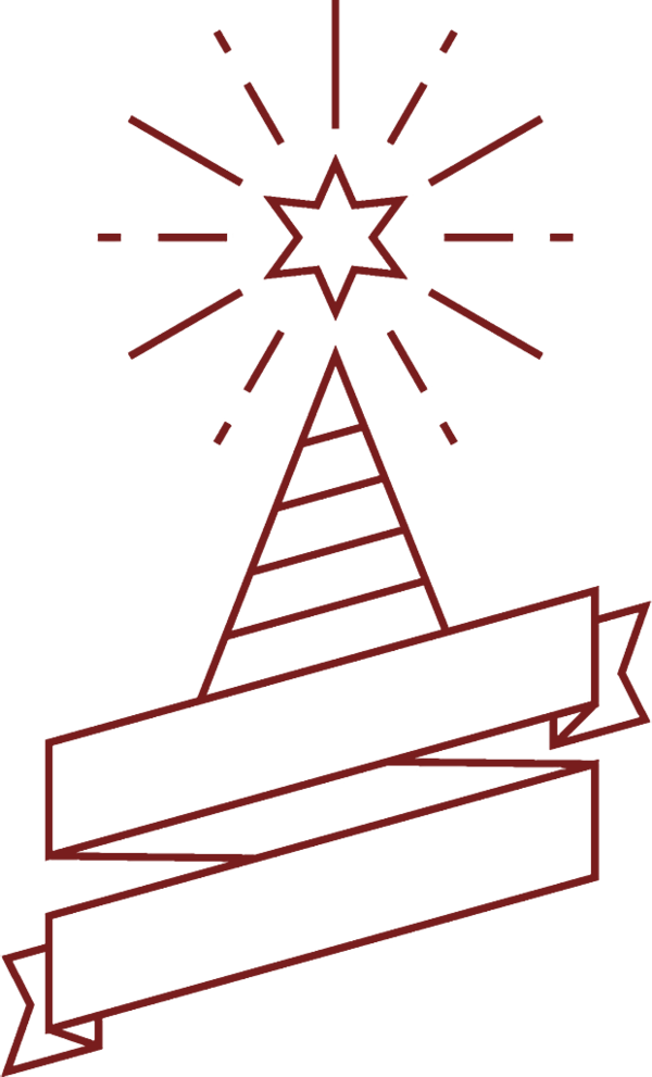 Transparent christmas Line Triangle Diagram for christmas ornament for Christmas