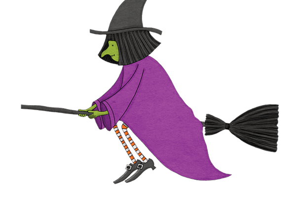 Transparent Cartoon Witchcraft Halloween Purple Violet for Halloween