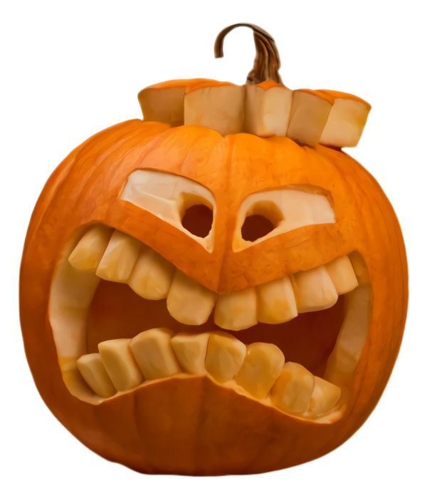Transparent Calabaza Jackolantern Pumpkin for Halloween