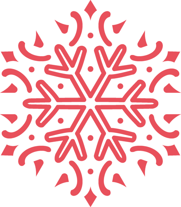 Transparent christmas Red Line Pattern for snowflake for Christmas