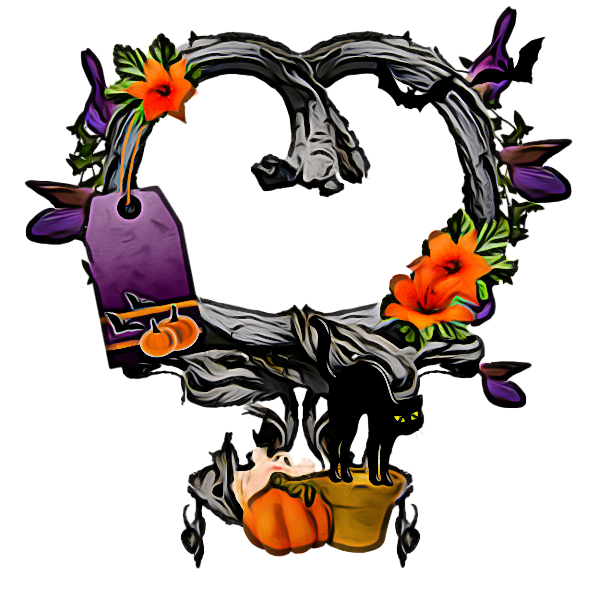 Transparent Borders And Frames Day Of The Dead Halloween Plant for Halloween