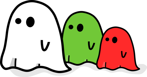 Transparent Horror Ghost Halloween Love Area for Halloween