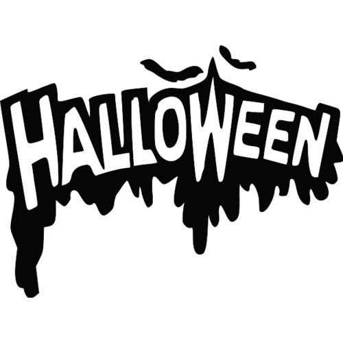 Transparent Halloween Logo Text Black for Halloween