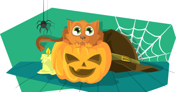 Transparent Halloween Book Child Owl Pumpkin for Halloween