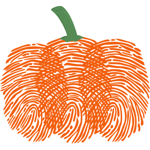 Transparent Fingerprint Askartelu Idea Orange Line for Halloween
