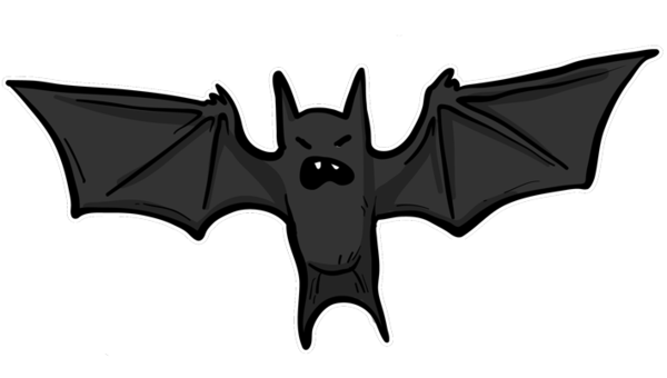 Transparent Bat Halloween Jackolantern Black for Halloween
