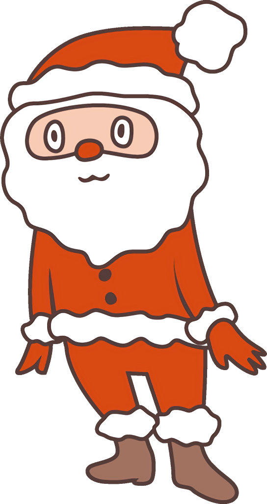 Transparent christmas Cartoon Line Santa claus for santa for Christmas