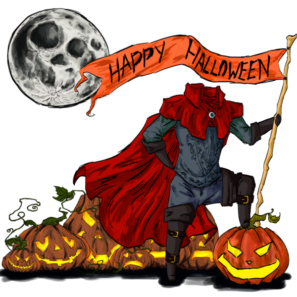 Transparent Halloween Pumpkin Behavior Cartoon for Halloween