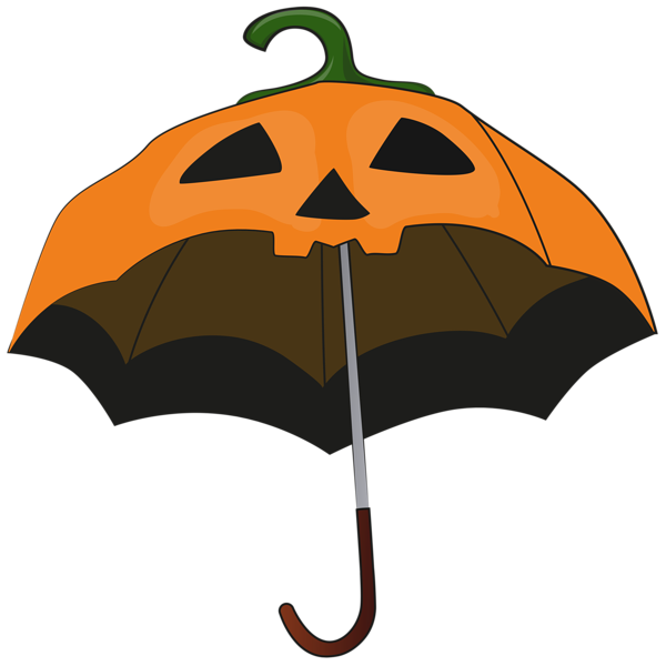 Transparent Umbrella Pumpkin Clothing Accessories Orange for Halloween