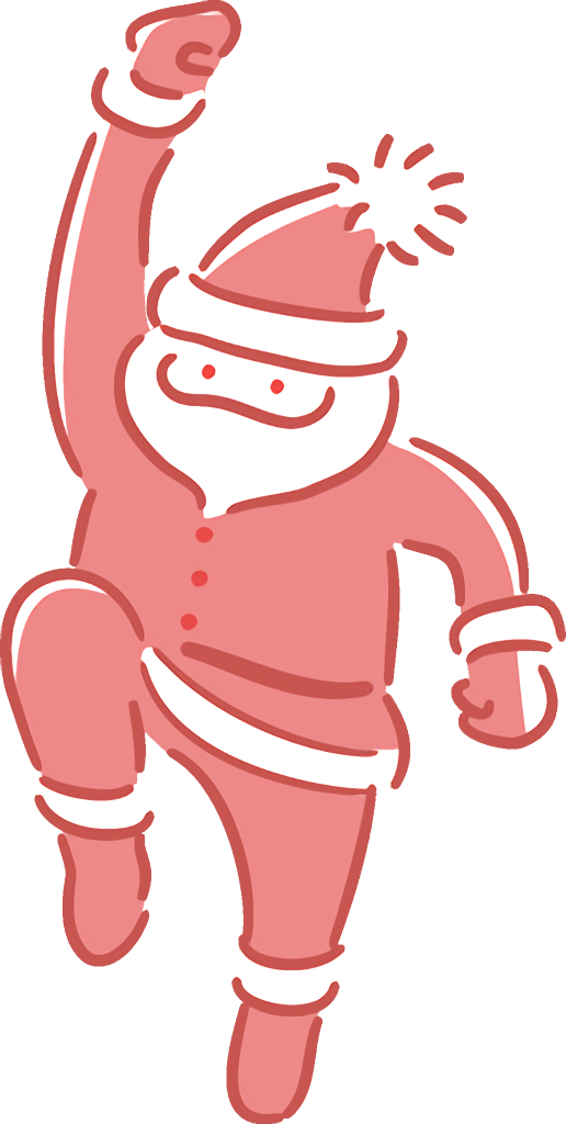 Transparent christmas Cartoon Red Santa claus for santa for Christmas