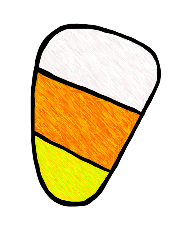 Transparent Candy Corn Candy Halloween Area Symbol for Halloween