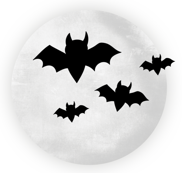 Transparent Haunted House Halloween House Bat Black And White for Halloween