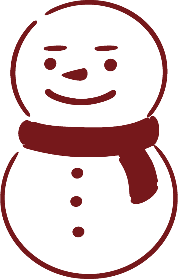 Transparent christmas Facial expression Red Smile for snowman for Christmas