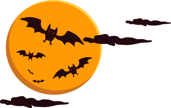 Transparent Bat Light Broom Silhouette for Halloween