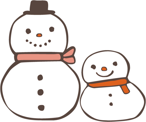 Transparent christmas Snowman Smile Line art for snowman for Christmas