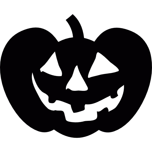 Transparent Halloween Pumpkin Party Black And White Silhouette for Halloween