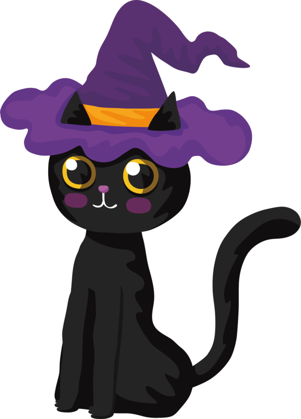 Transparent Spider Cat Halloween Design Purple for Halloween