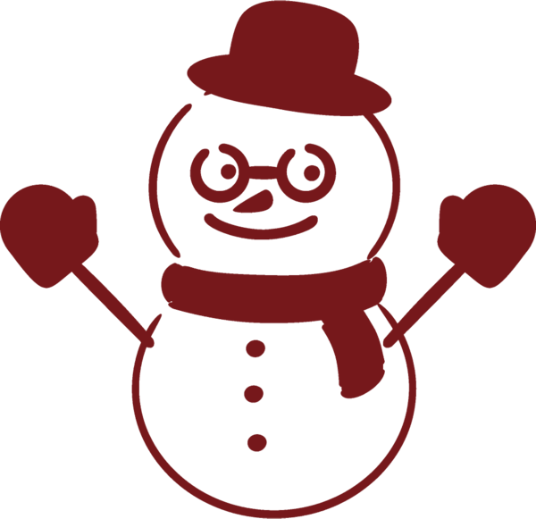 Transparent christmas Cartoon Snowman for snowman for Christmas