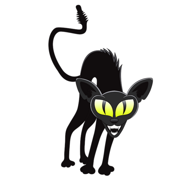 Transparent Cat Halloween Cartoon Black for Halloween