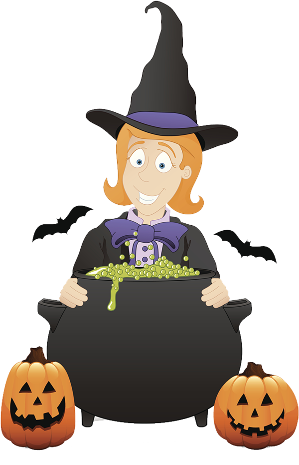 Transparent Halloween Cauldron Witchcraft Food Calabaza for Halloween