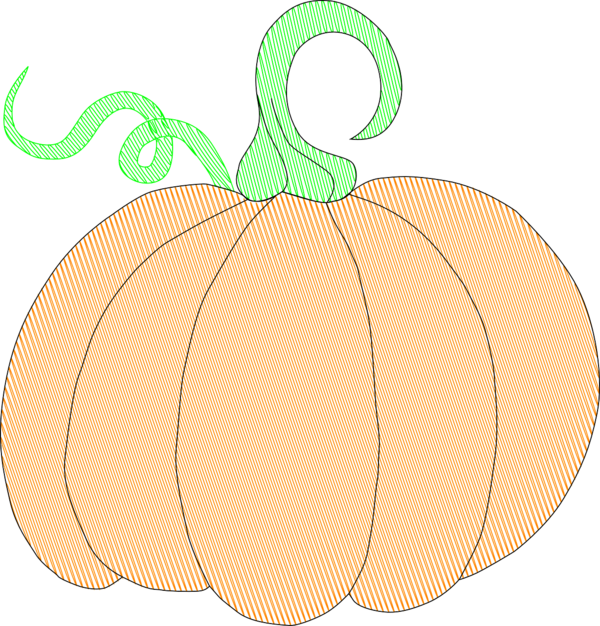 Transparent Pumpkin Cucurbita Maxima Drawing Fruit Food for Halloween