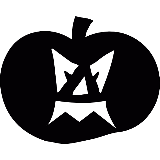 Transparent Halloween Pumpkin Lantern Black And White Symbol for Halloween