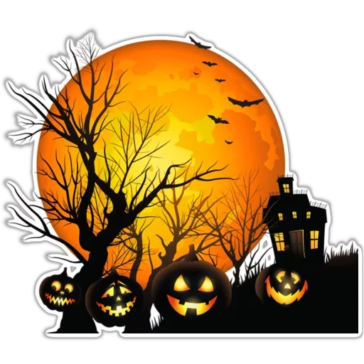 Transparent Halloween Tree
 Halloween
 Haunted House
 Pumpkin Orange for Halloween