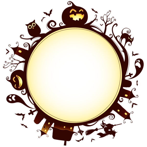 Transparent Halloween Halloween Tree Circle for Halloween