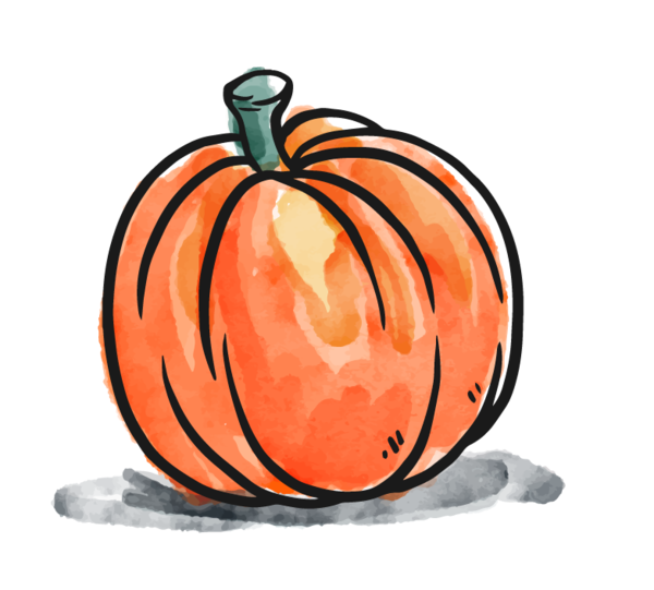 Transparent Jackolantern Pumpkin Thanksgiving Vegetable Food for Halloween