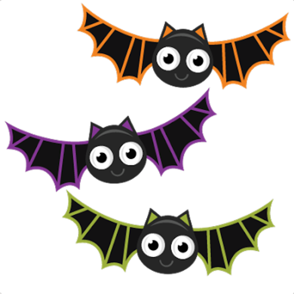 Transparent Bat Halloween Digital Scrapbooking Purple for Halloween