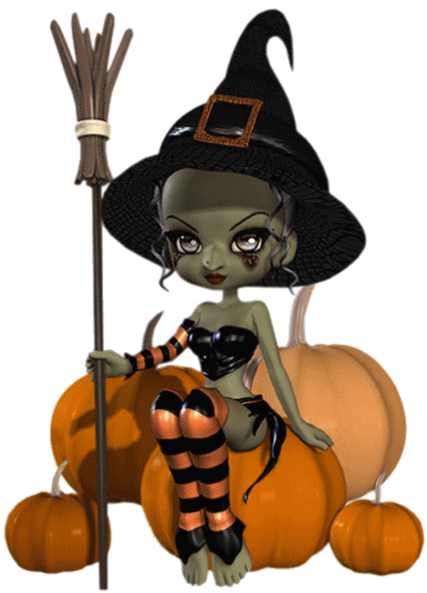 Transparent Halloween Blog Witch Cartoon Pumpkin for Halloween