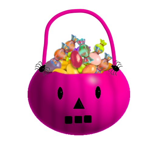 Transparent Halloween Candy Lollipop Pink Magenta for Halloween