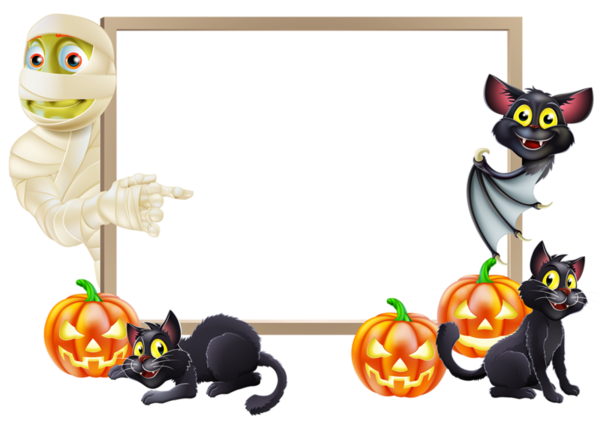 Transparent Halloween Picture Frames Halloween Costume Toy Cat for Halloween