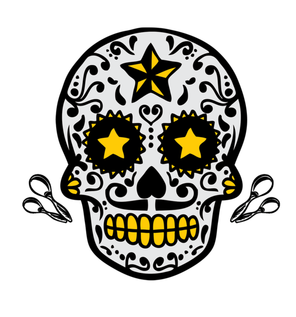 Transparent Calavera Skull Halloween Symbol for Halloween