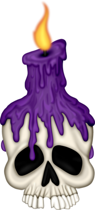 Transparent Halloween Trickortreating Skull Purple for Halloween
