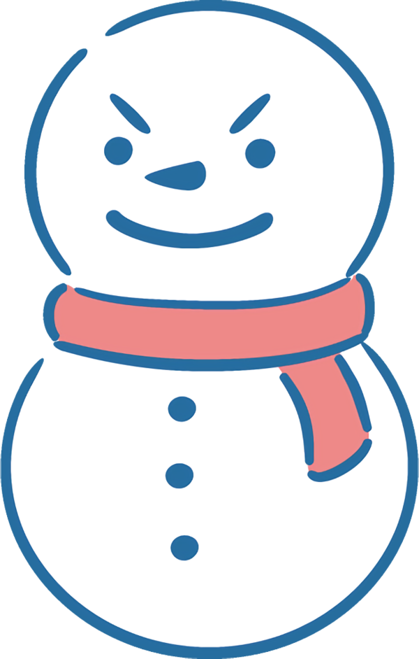 Transparent christmas Nose Smile Line art for snowman for Christmas