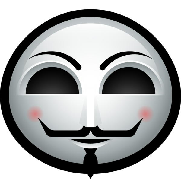 Transparent Guy Fawkes Mask Avatar Anonymous Smile for Halloween