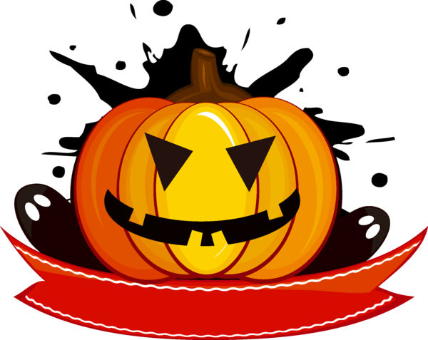 Transparent Halloween Party October 31 Emoticon Calabaza for Halloween