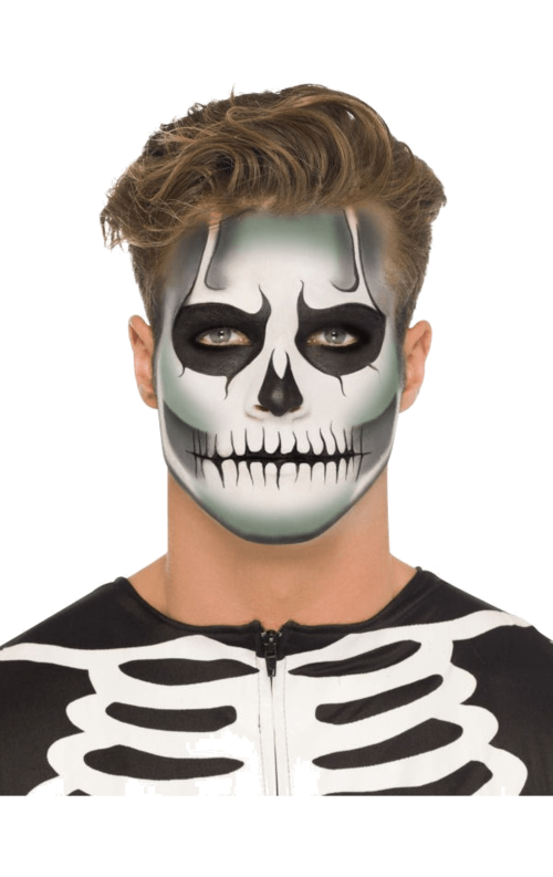 Transparent Costume Party Skeleton Cosmetics Face Head for Halloween