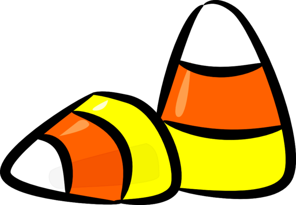 Transparent Candy Corn Halloween Candy Yellow Line for Halloween